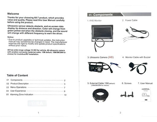 Camara Rev Sensor Monitor 7'' X Trailer Extreme Ex-3x1cambus