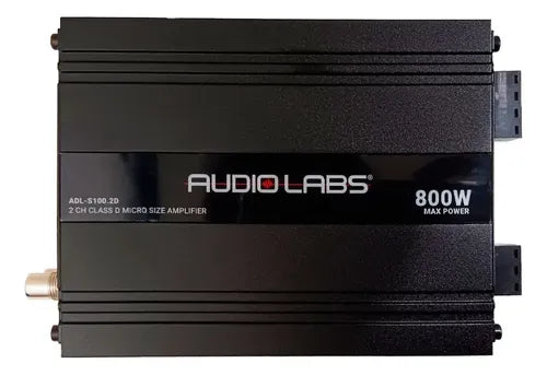 Mini Amplificador 2 Canales Audio Labs Adl-s100.2 800w Negro