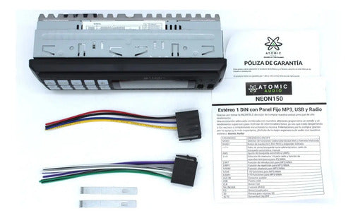 Autoestereo Bluetooth Atomic Neon150 Mp3 Usbx2 Fm App