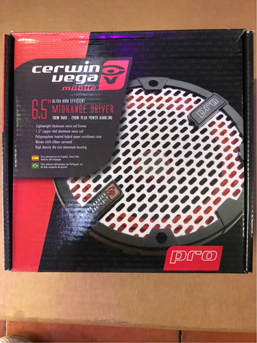 Medio Rango De 6.5 6 1/2 100w. Rms Cerwin Vega Pro Cvmp6.5 Color Negro