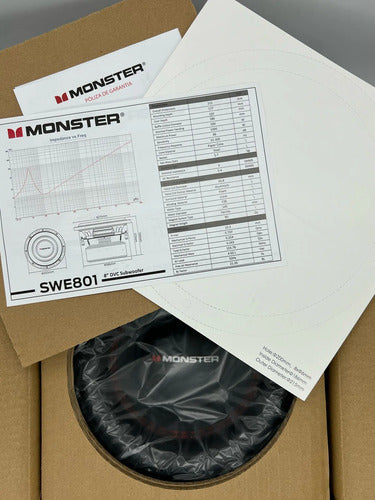 Subwoofer De 8'' 1000w Max 4+4 Ohms Open Show Monster Swe801